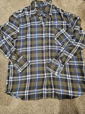 Sz Xl Swiss Alps men's long-sleeve plaid flannel shirt,